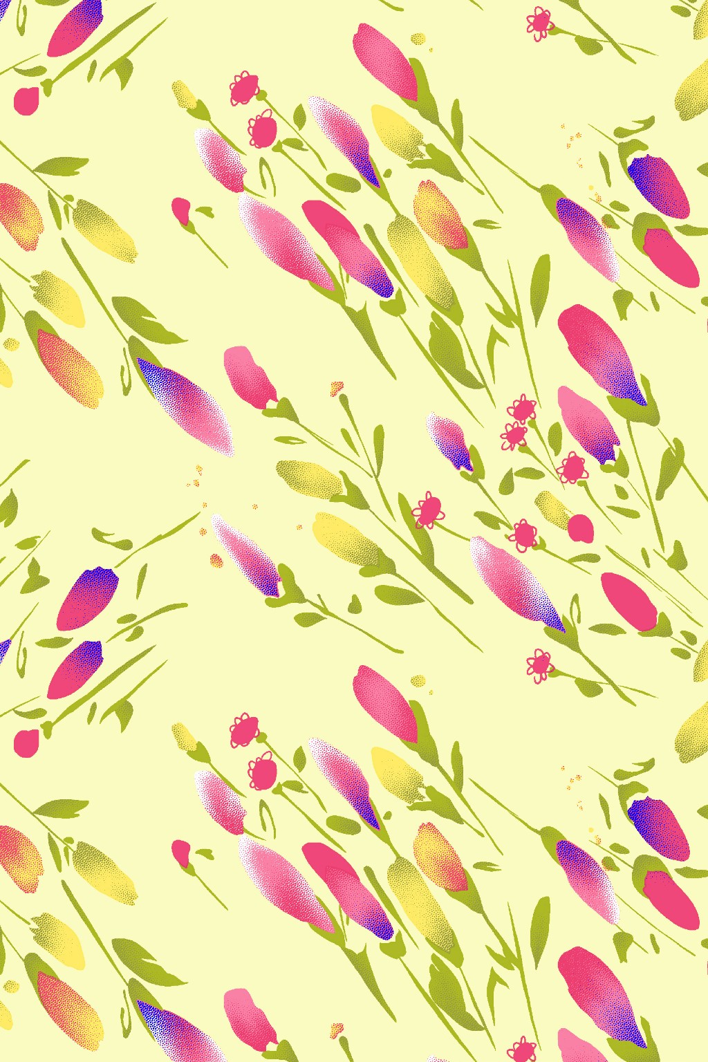 Light botanical pattern